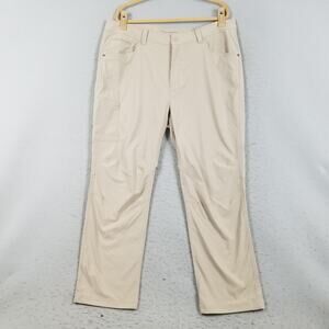 Royal Robbins Pants Mens 40x30 Beige Nylon Stretch Hiking Zip Pocket Outdoor